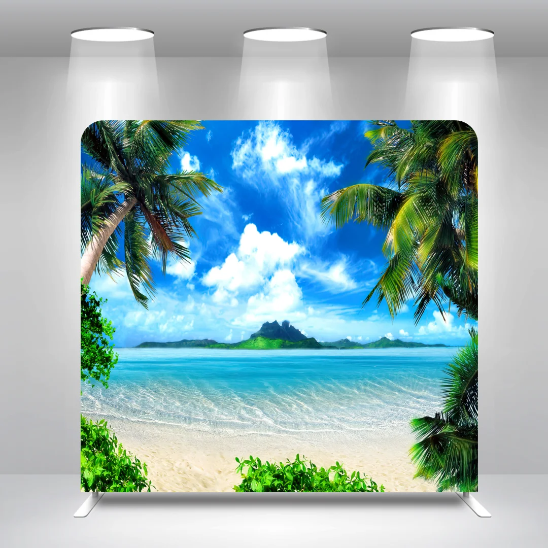 Factory Directly Sale Custom Aluminum Tube Photography Photo Booth Pillowcase Trade Show Display Tension Fabric Backdrop Stand