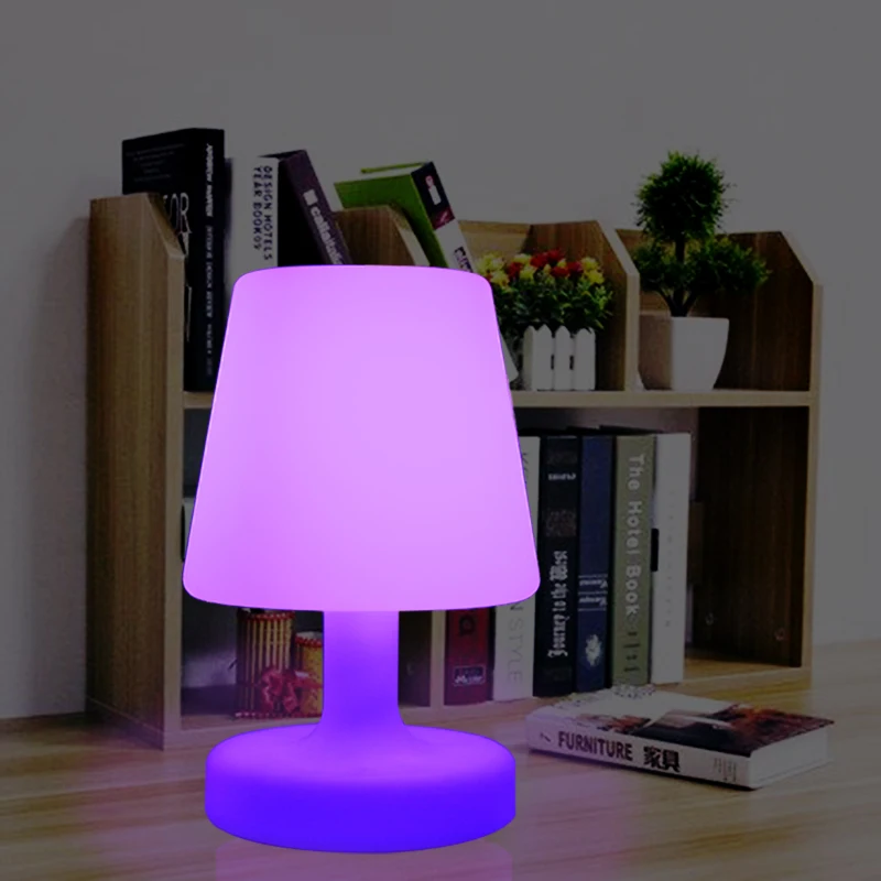 2020 Hot selling fashion modern Eergy conservation inside RGB Rechargeable Battery Illuminate LED table lamp