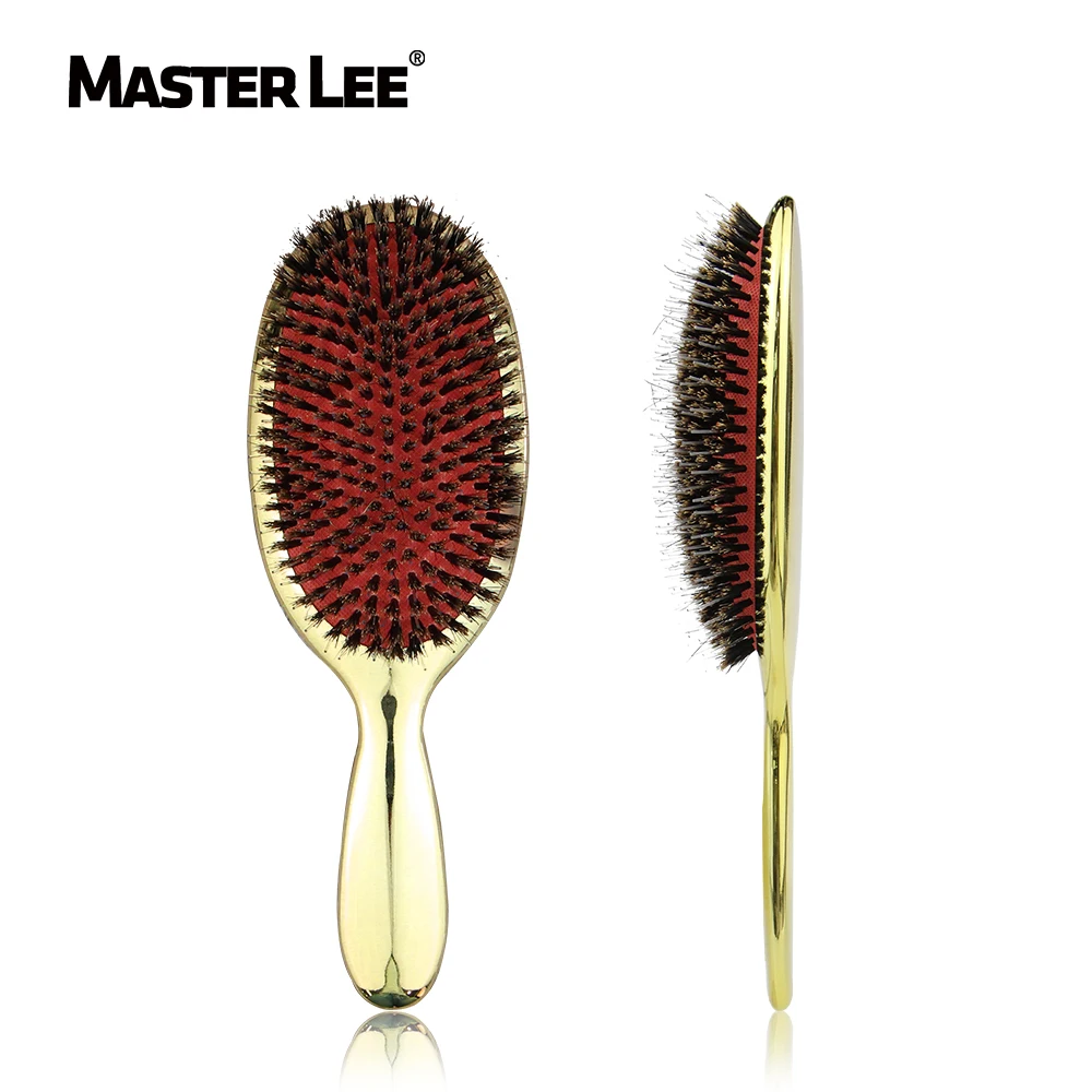

Masterlee 2021 hot sale plating gold color air cushion brush boar bristle hair brushes for home