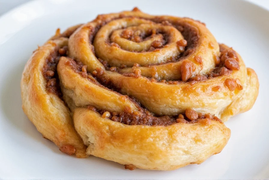 Assortment of cinnamon scroll variations including classic, apple-cinnamon, and cream cheese filled on a rustic wooden table