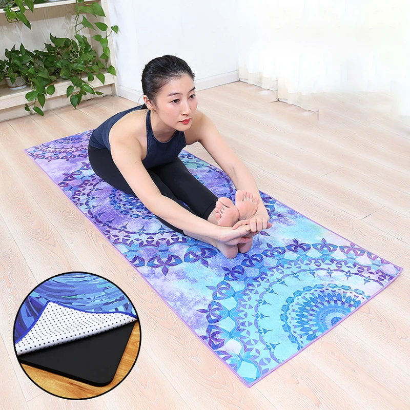 

Towels Non-Slip Printed Absorbent And Heat Resistant Cover Towel Anti Skid Microfiber Yoga Mat Size 183*61cm