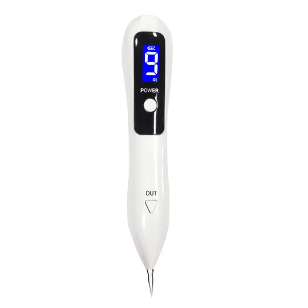 

9 Level LCD Face Skin Dark Spot Remover Mole Tattoo Removal Laser Plasma Pen, White/pink/gold/silver