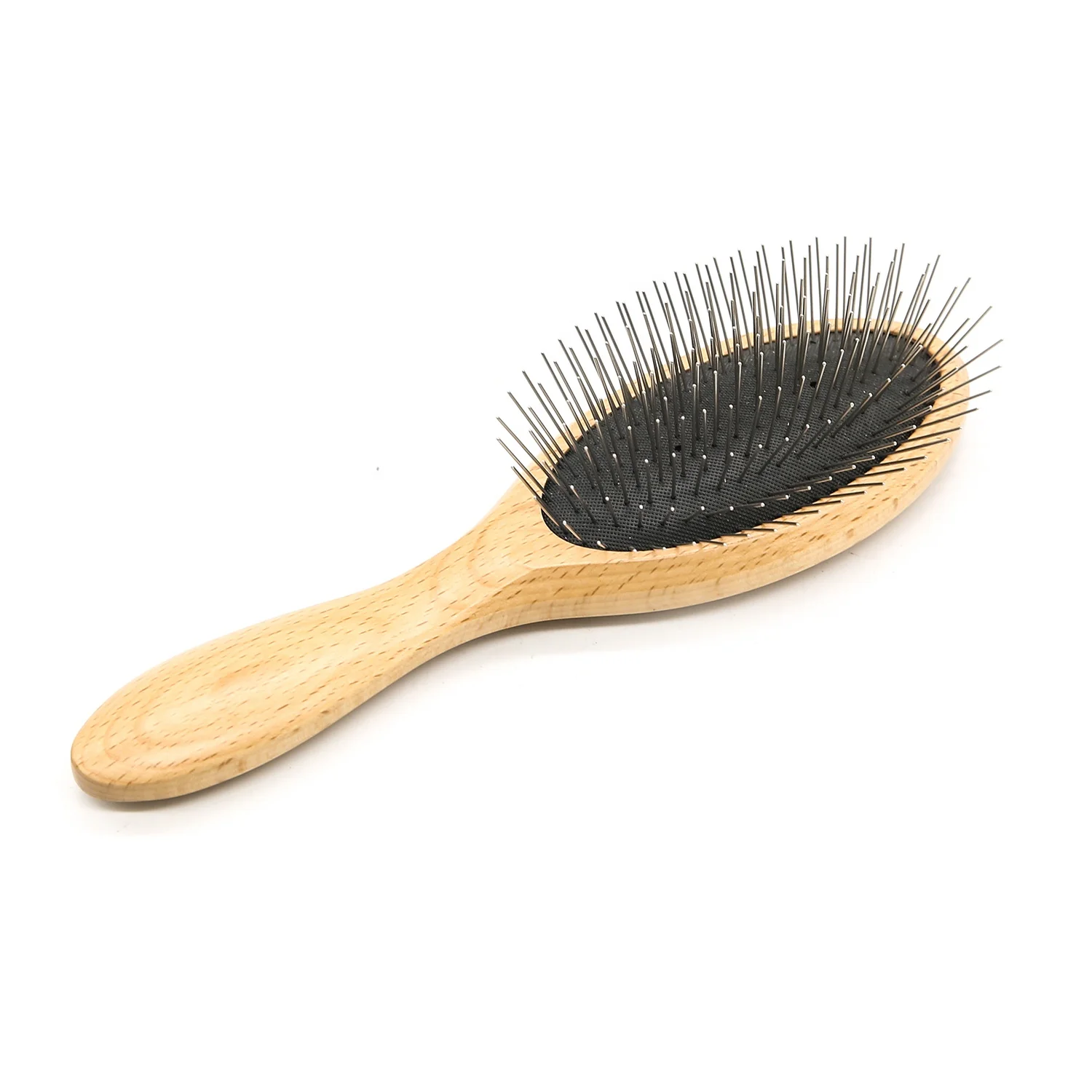 

Lorenzo Oem Cepillo Para Pelos De Perro  Dog Hair Remover Brush Massage Brush Metal Pins With Oval Paddle Pet Brush, Wood color