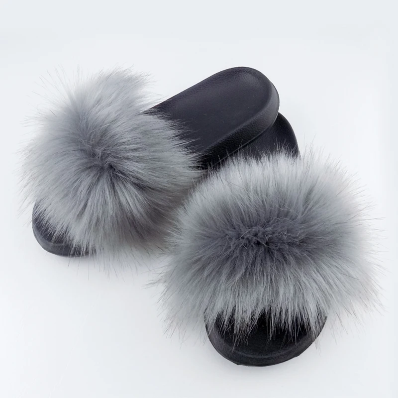 

Wholesale fur slippers women slipper manufacturers faux fur slides, Red,blue ,green ,orange ,brown