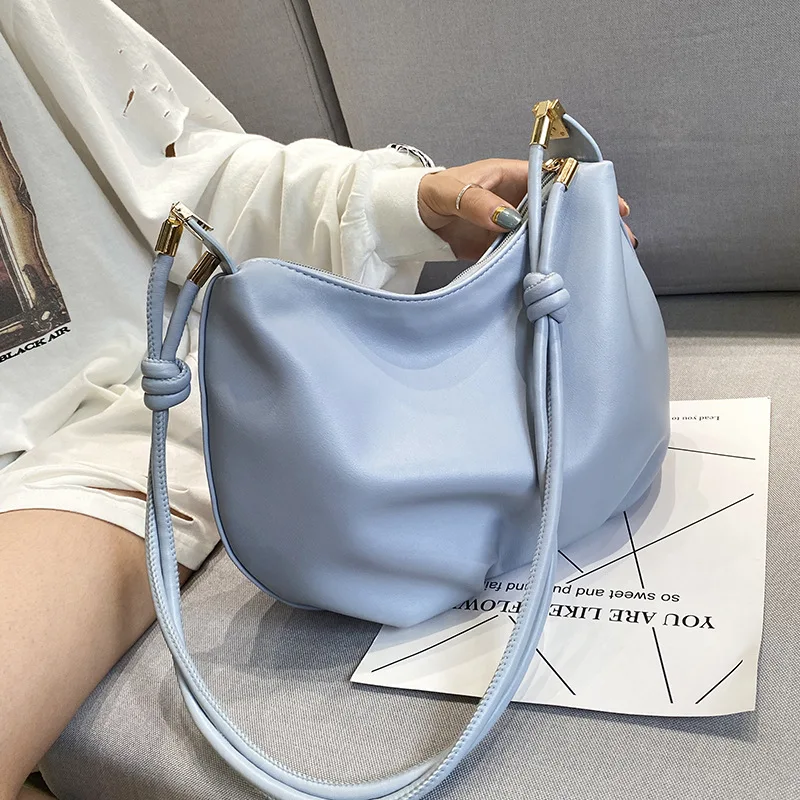 

Women's Handbags Student Casual Candy Color Shoulder Bag Ruched Women Crossbody Bag, As picture