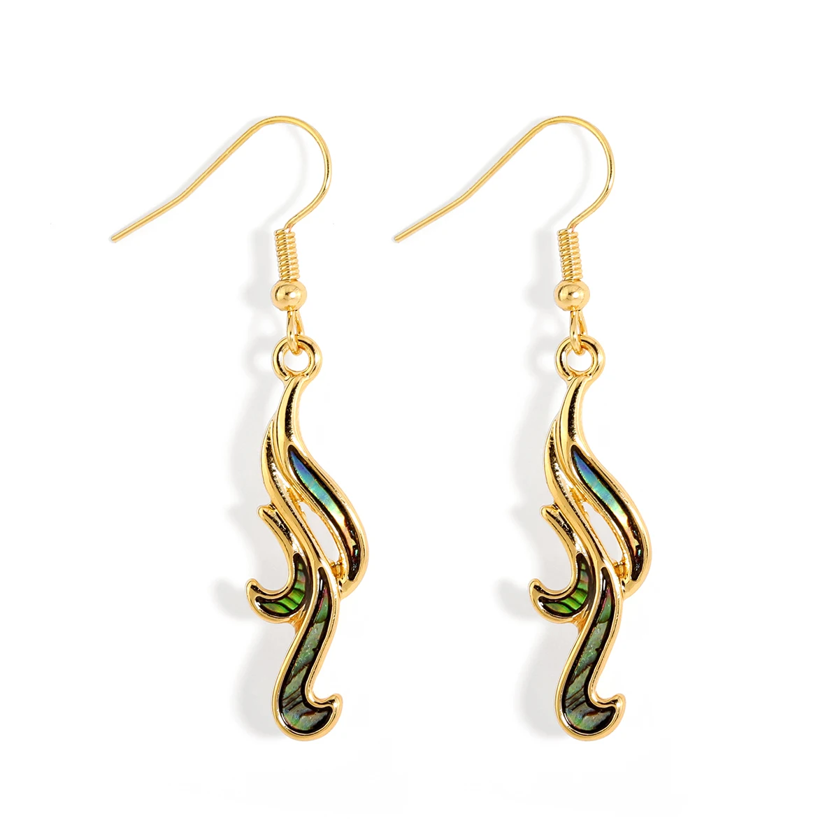 

hawaiian jewelry water fall luxury earrings gold