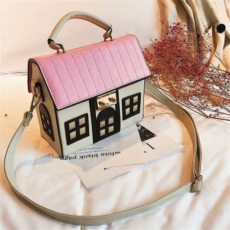 

Design Women Bags Small Luxury Handbag Girls Shoulder Messenger Bags House Shape, Customizable