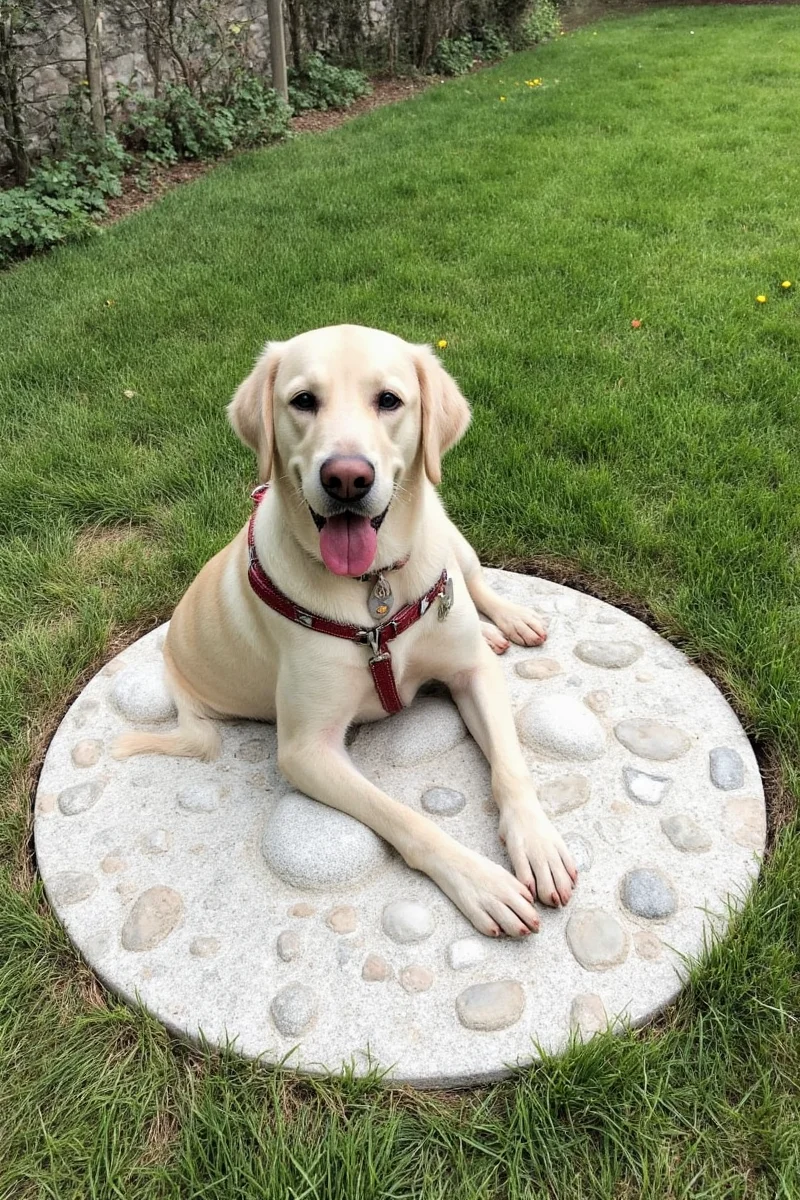 Visual comparison chart showing pros vs cons of pea stone for dogs.