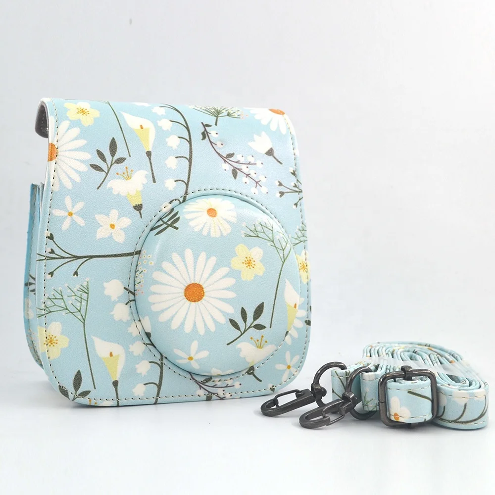 

Fujifilm Instax Mini 9/Mini 8 Camera Chrysanthemum Case, Blue chrysanthemum