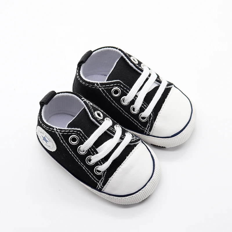 

Fashion Unisex Classic First Walker Sneaker Pure Color Baby Canvas Shoes