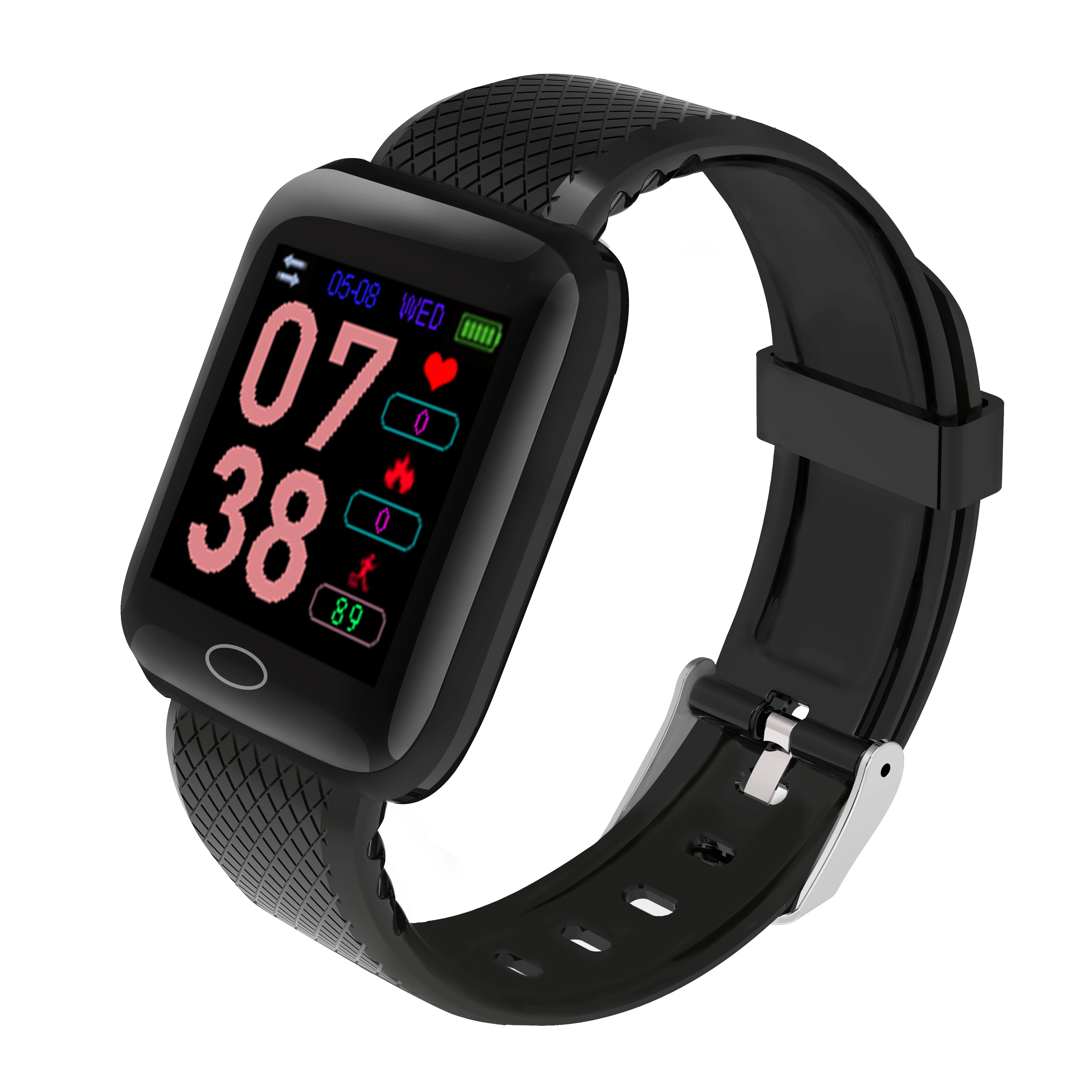 

Amazon hot seller Smart Watch 2020 Mobile Phone Smart Bracelet 116 plus Smart Band With heart rate Tracker, Black red blue purple green