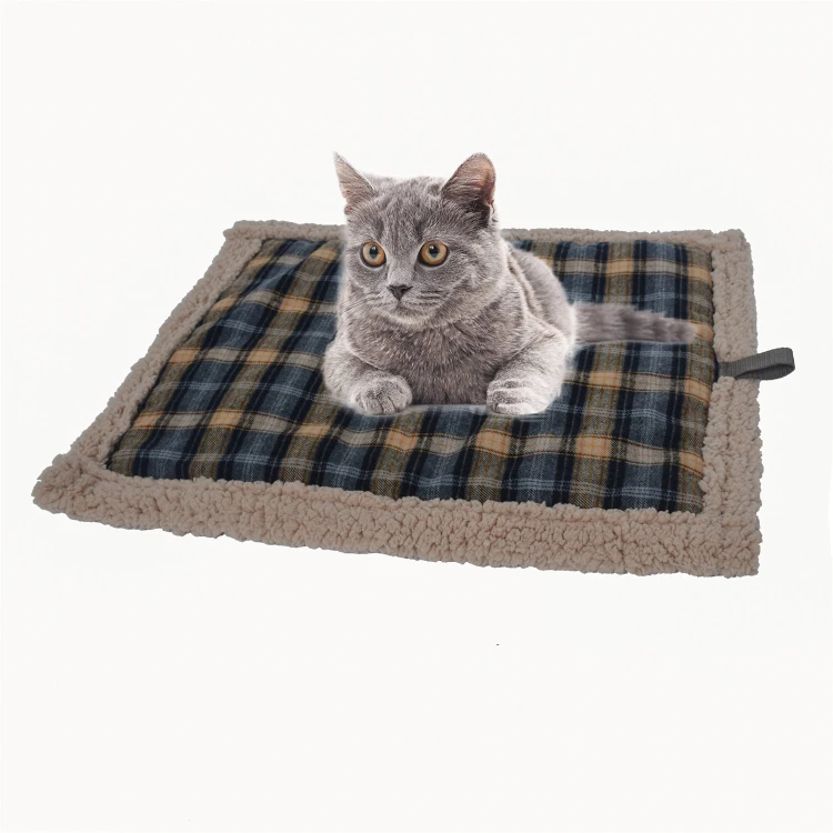

Warm Blanket Self Heating Pet Pad for Dogs and Cats, Plaid