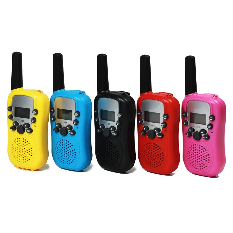 

rechargeable radio toys child mini kids walkie talkies set 22 channels, Black/blue/yellow/purple