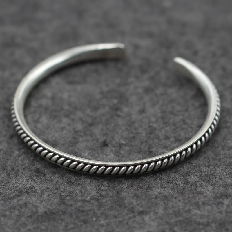

Simple fashion opening s925 pure Silver Handmade Bracelet