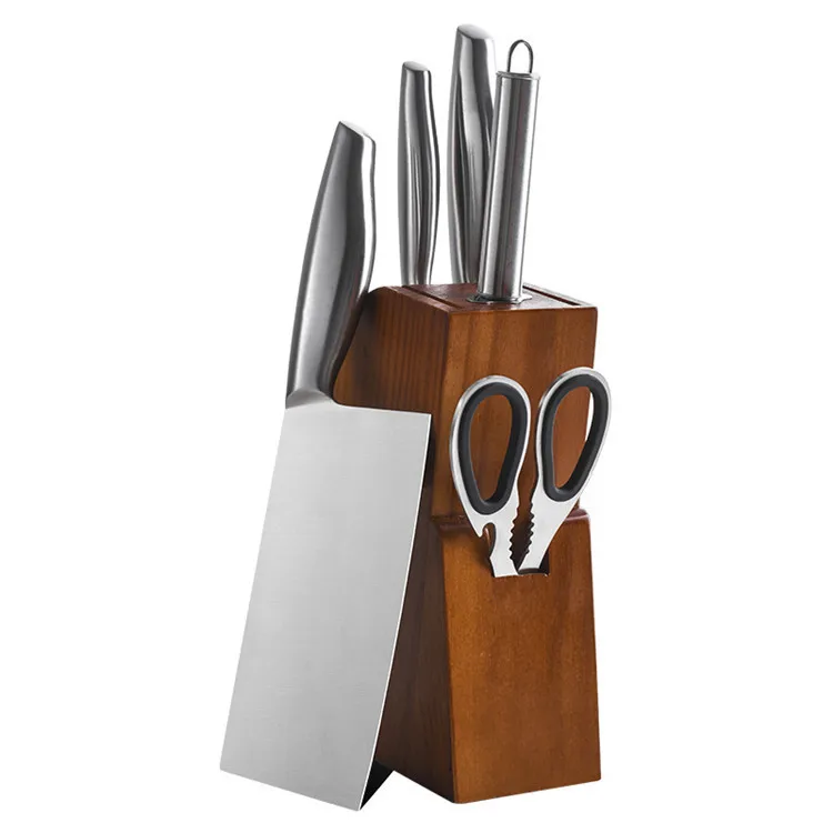 

Cheap price high quality 5 pcs kitchen knife set with wooden block juego de cuchillos de cocina con bloque de madera