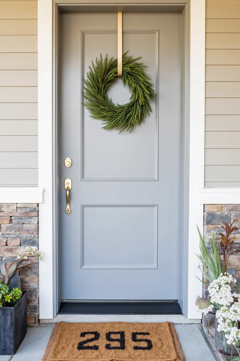 Seasonal door decoration table with themes
