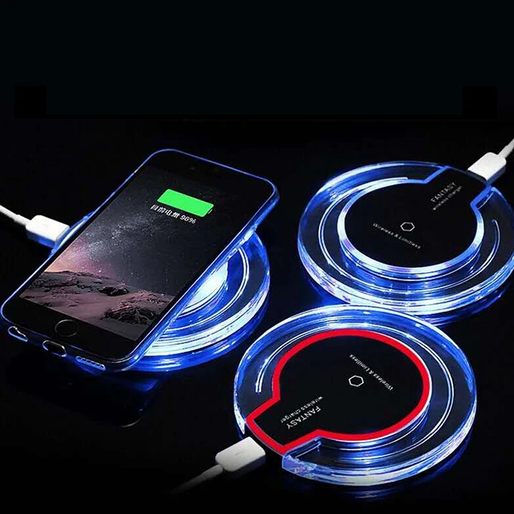 

Universal Fantasy Qi Wireless Charge Mobile Phone Qi 5W K9 Crystal Wireless Charger, Black, white