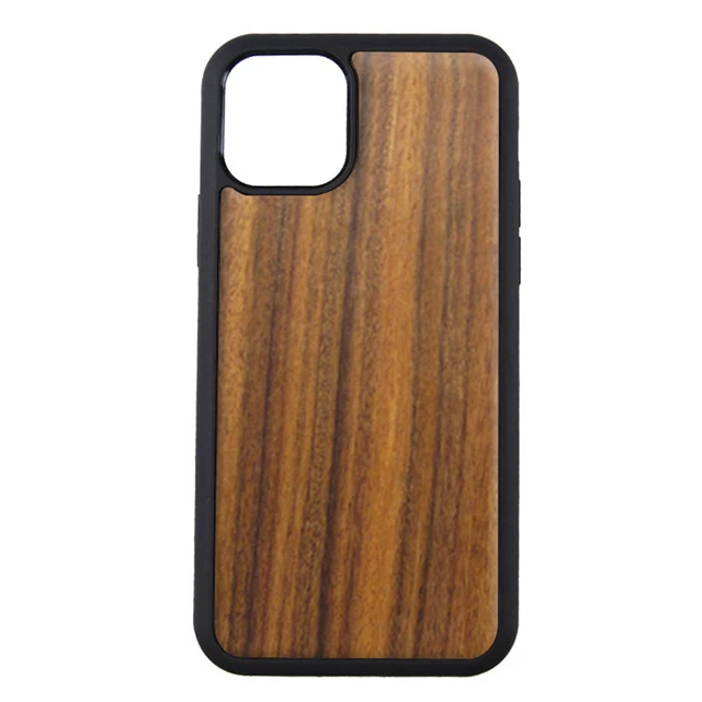 

TPU PC wooden mobile phone case for iPhone 11 TPU PC soild wood phone case