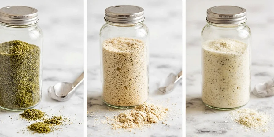 Ranch seasoning mix in a glass jar with herbs