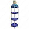 Customized design engine stand Motor Oil Bottle Rack lubricant unit shelf plastic car oil display rack