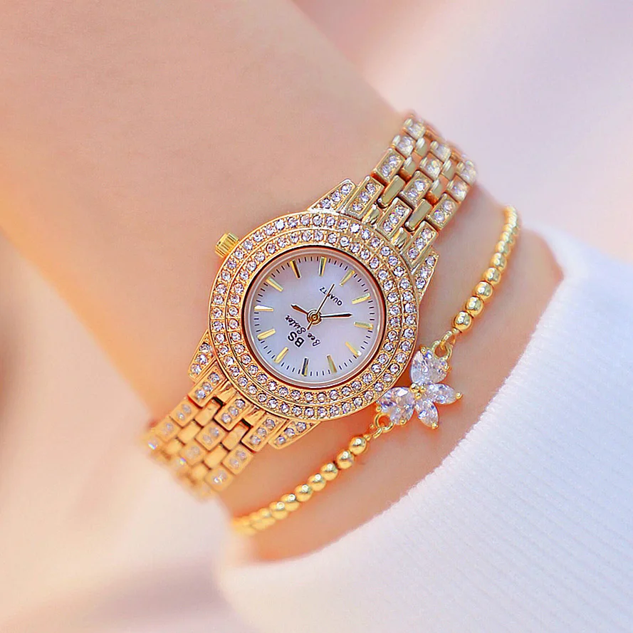 

BS Bee sister 1578 Top Brand Luxury Quartz Ladies Wrist Watches Dress Gold Watch Women Diamond Lady watch relogio feminino, 3-color