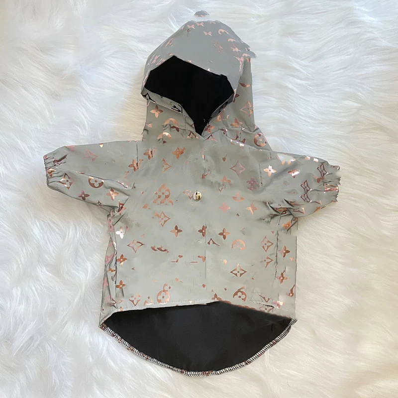 

Designers Dog Clothes Luxury Reflective Windproof Waterproof Dog Jackets, Blue/silver/pink