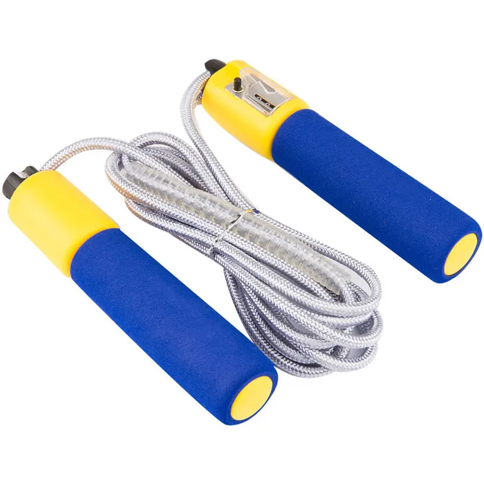 

PP digital counter jump rope sponge handle cotton rope fitness equipment adjustable jump rope