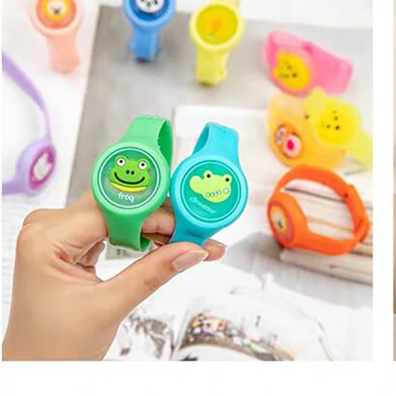 shiny anti mosquito band Reusable Cartoon Baby citronella Silicone Mosquito Repellent Bracelets Watch