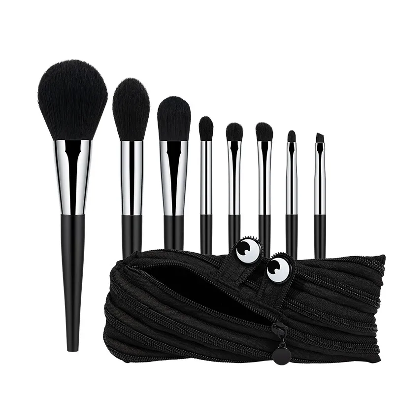 

Anmor Make Up Brushes Set For Foundation Eeyshadow With Traveling Bag Custom Logo Makeup Brush, Black