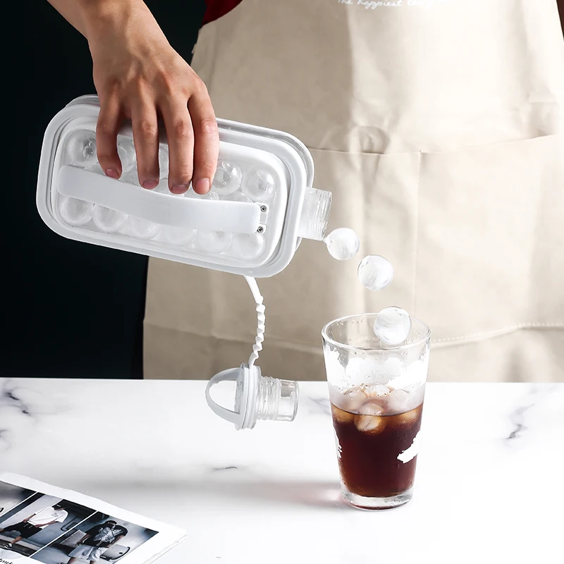 

plastic silicone ice box making ice mould a bottle can make ice, Pink white gray