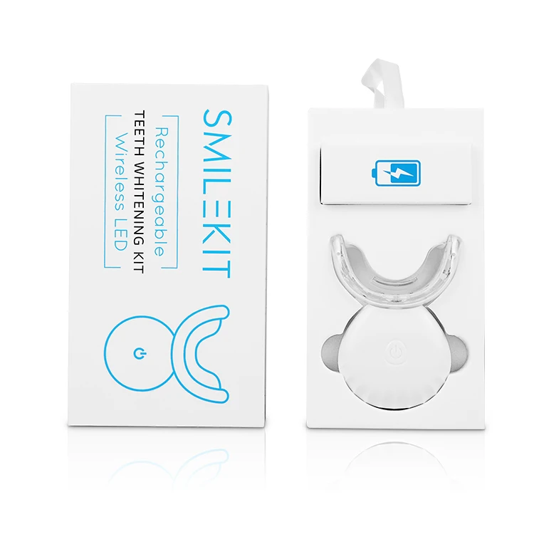 

smilekit teeth whitening gel/ LED light/shade guaid white teeth kit, Blue white