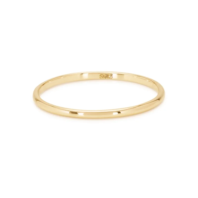 

S925 Sterling Silver Ring INS Minimalist Glossy Women's Ring Silver Ring