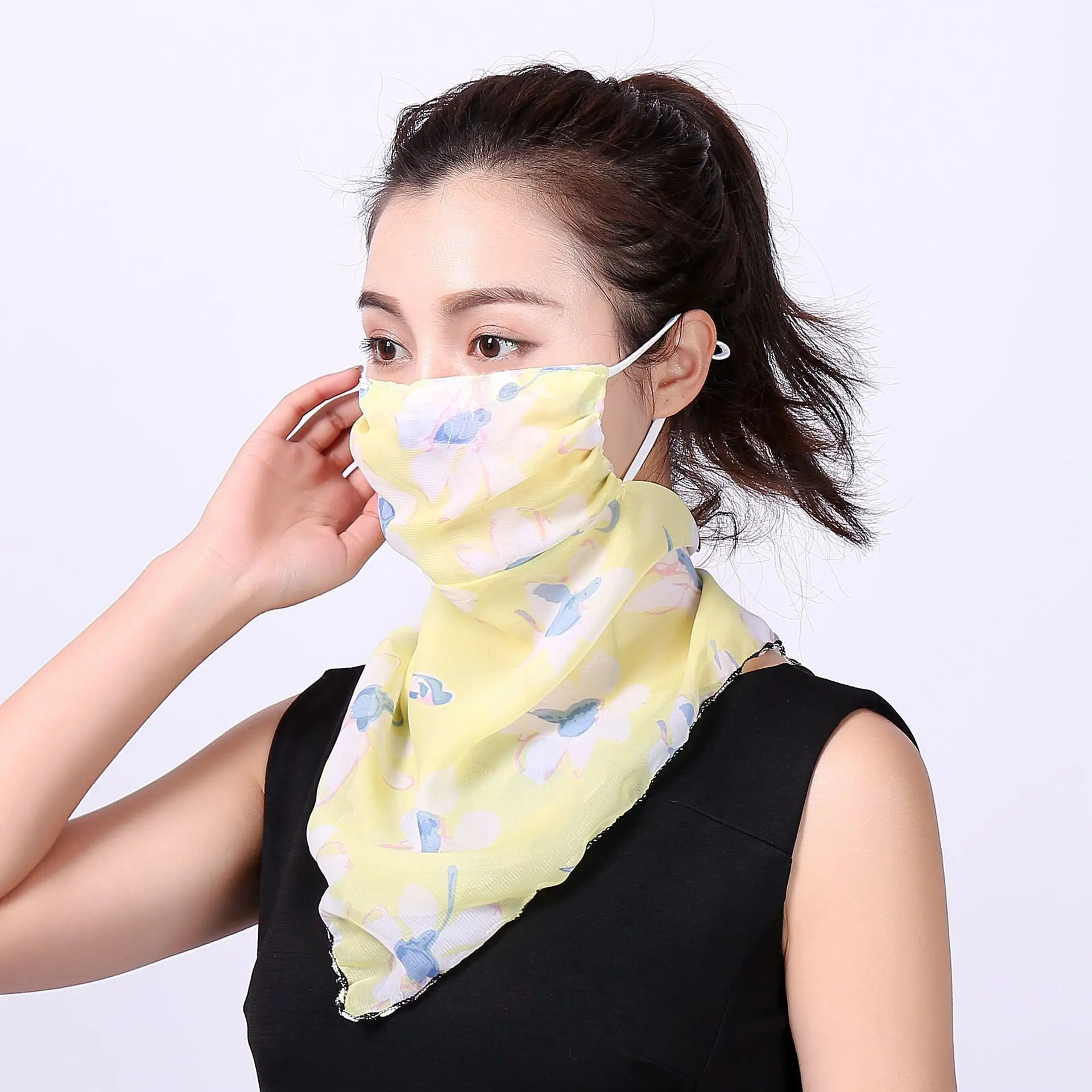 PRETYZOOM 2Pcs Neck Gaiter Face Cover Anti-UV Sun Protection Silk Neck Scarf Neck Guard Summer Scarf Neck Veil for Sport Riding Outdoor 