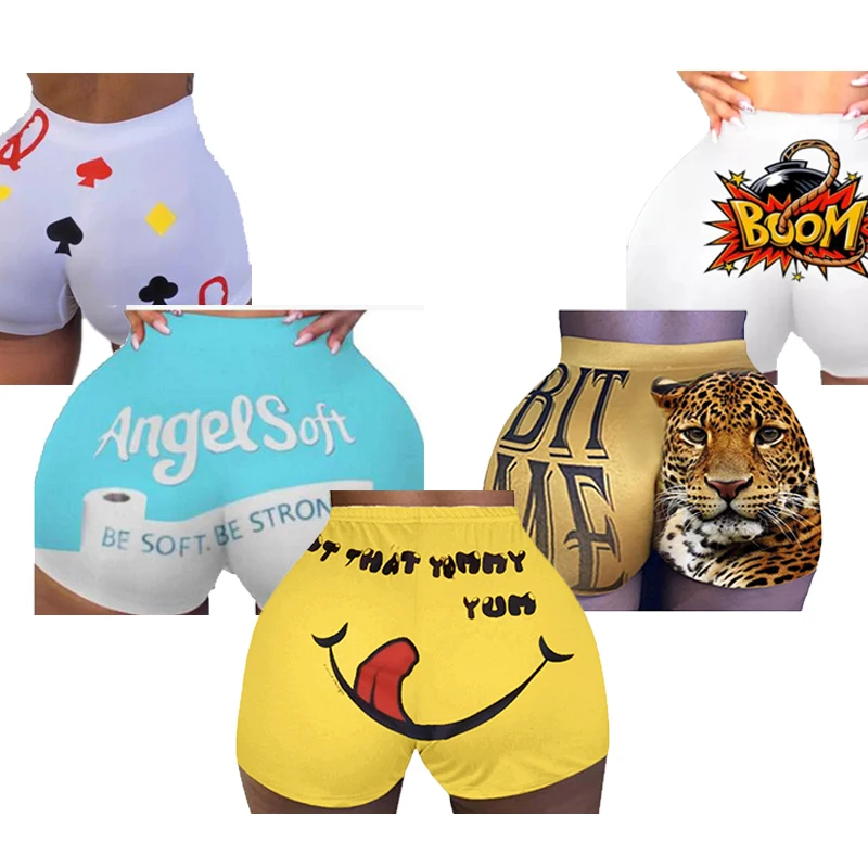 

Hot Selling High Waist Sport Summer Shorts Snack Biker Shorts for Women, As show