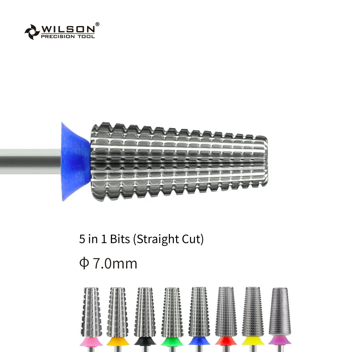 

RTS/7.0mm 5 in 1 Bits (Straight Cut)/ Uncoated Nail Bur user-friendly Nail Drill Bit Popular Polishing Carbide Nail Bit