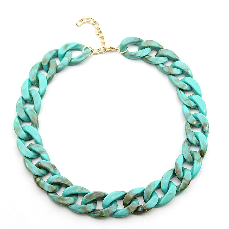 

Hot new design thick chain acrylic chain necklace choker, As pic
