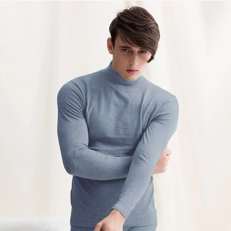 

FanLi Wholesale men's high neck multicolor fashion casual long-sleeved T-shirt, 1-4