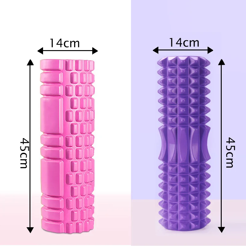 

45cm muscle massage Block pilates tools Column fitness foam roller set gym Yoga Brick exercise equipment