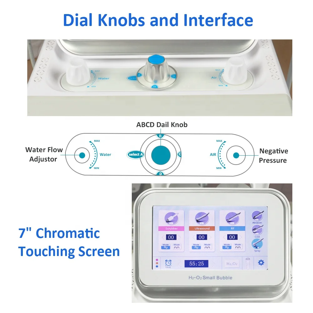 
2020 6 in 1 hydra dermabrasion facial microdermabrasion beauty oxygen facial machine portable 