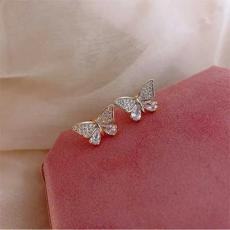 

Small Butterfly Earrings 2020 New Tide Earrings Female 925 Silver Needle Korea Net Red Small Temperament Simple Ear Jewelry, Master drawing