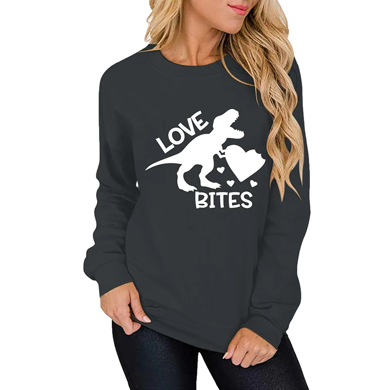 

Love Bites Pullover Long sleeve Women Sweatshirt Top, Shown