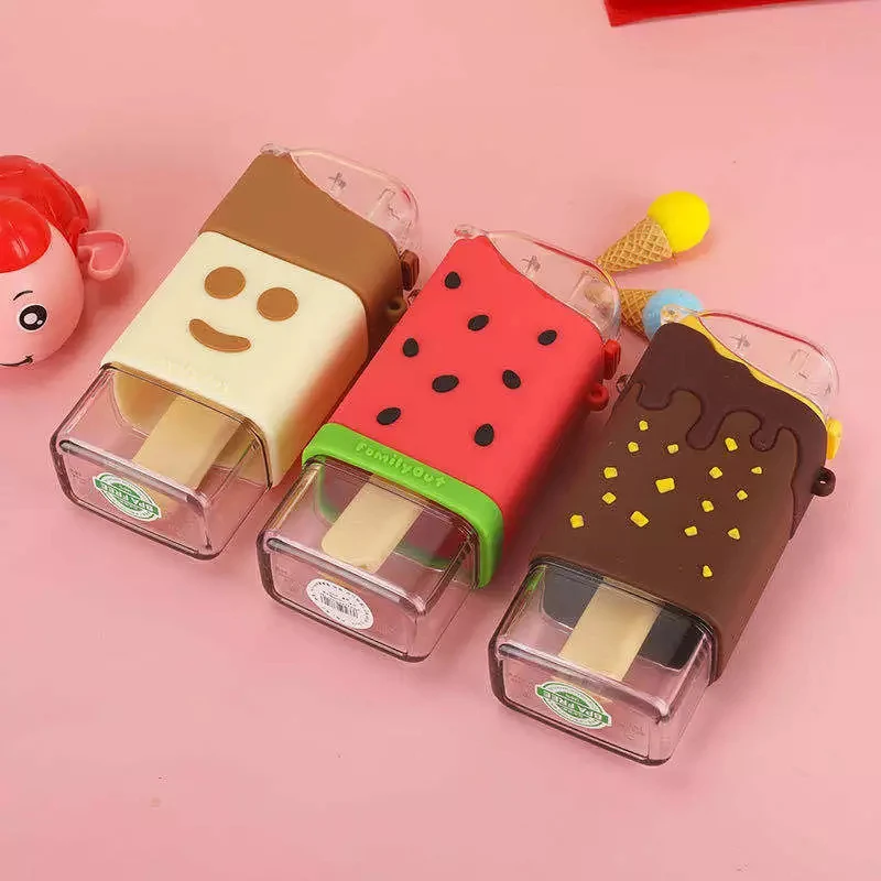 

New hot sale cute kids cartoon watermelon snowman ice cream cartoon water bottle