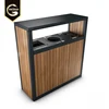 Factory Outdoor Stainless Steel Triple Tree Pedal Waste/Rubbish/Trash/Garbage Bin with Bag Saver