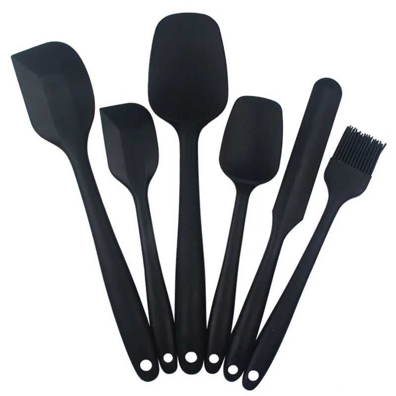 

Wholesale Set of 6 Silicone Non-stick Spatulas Silicone Heat Resistant Rubber Spatula Set
