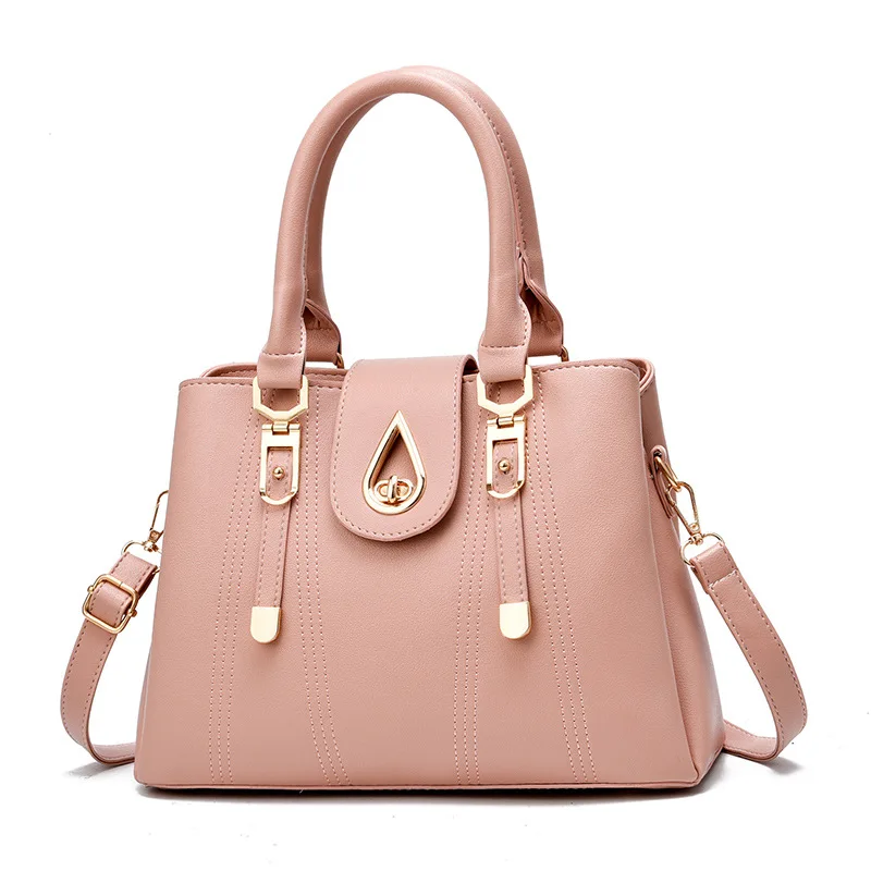 

CB257 Latest design high quality elegant women pink handbags from china