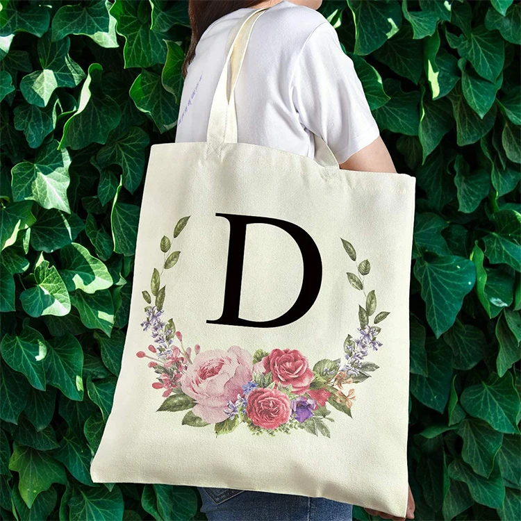 

Fashion creative cotton casual shopping bag student shoulder bag advertising portable sail cloth bag custom logo