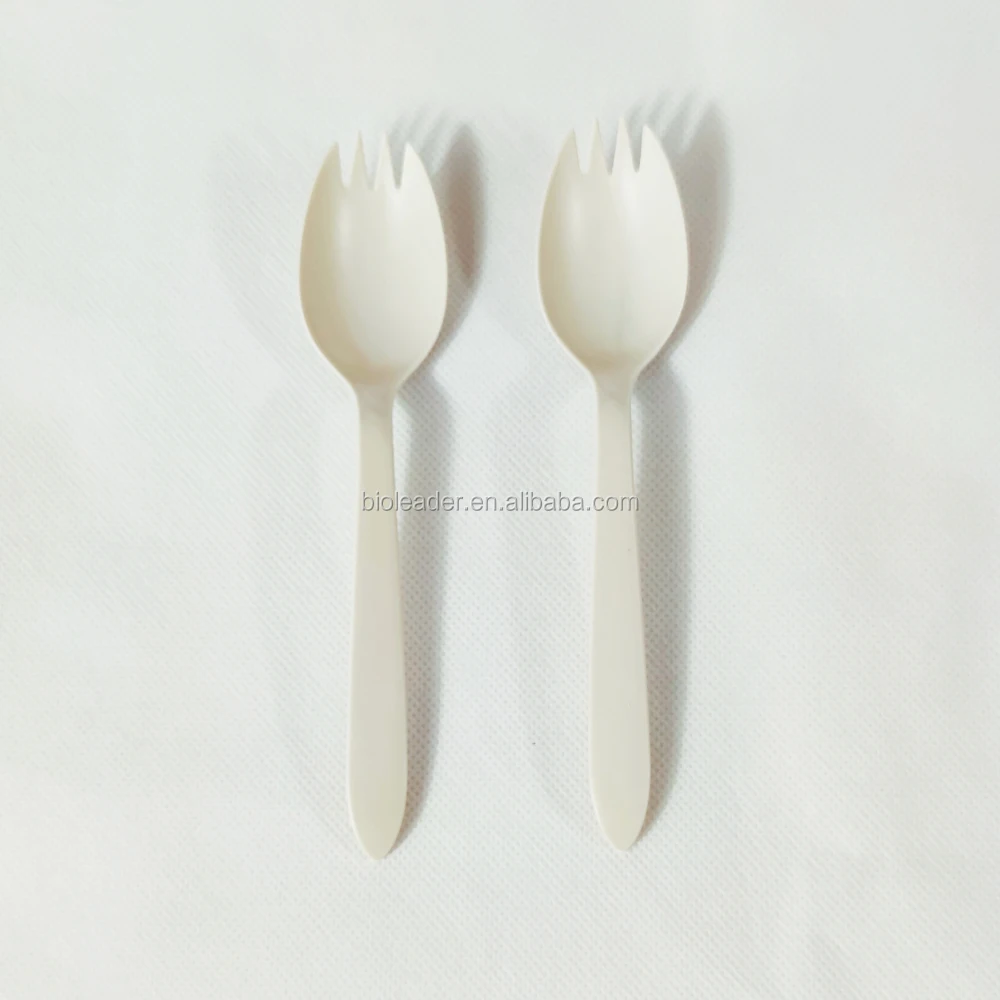 

Wholesale Biodegradable Disposable Plastic Cutlery Cornstarch Eco-friendly Spork Cutlery