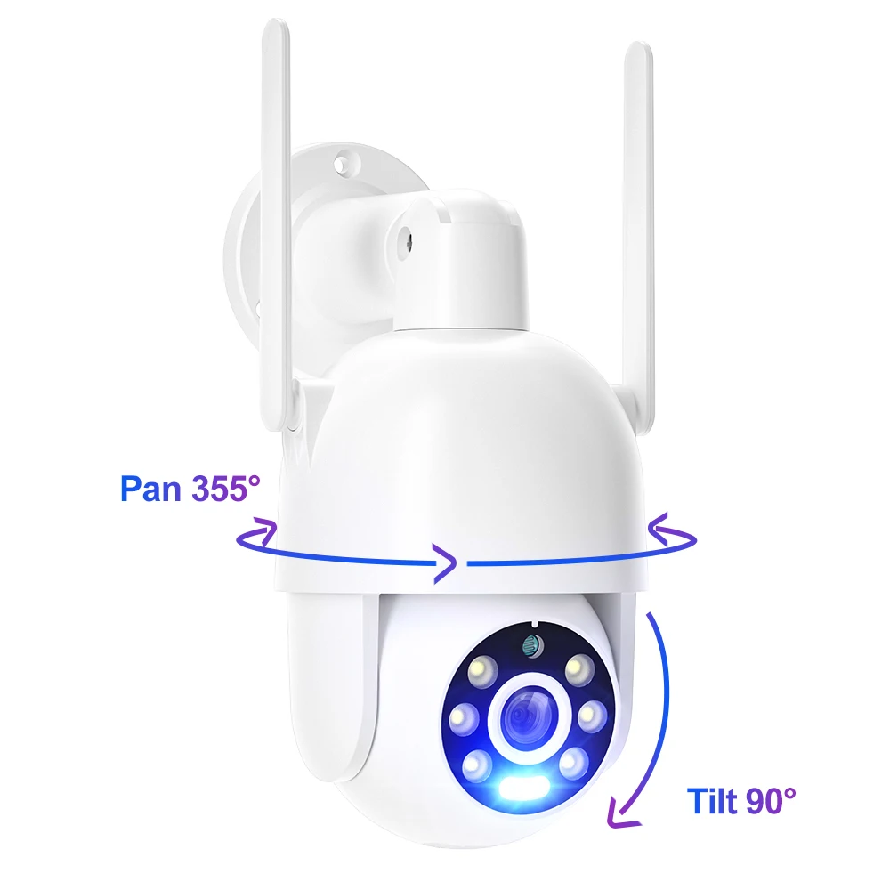 

Factory New Product 2K 4k camera H.265 IP66 Auto Tracking Pan Tilt Two Way Audio Camera Wifi Smart Cctv Camera