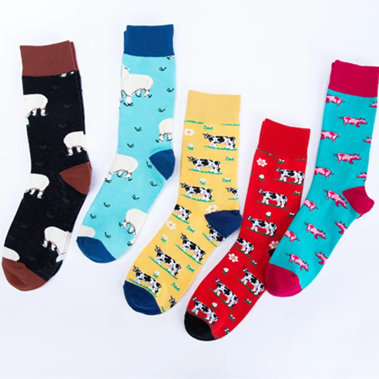 

Customized logo jacquard plain sock custom blend polyester cotton socks