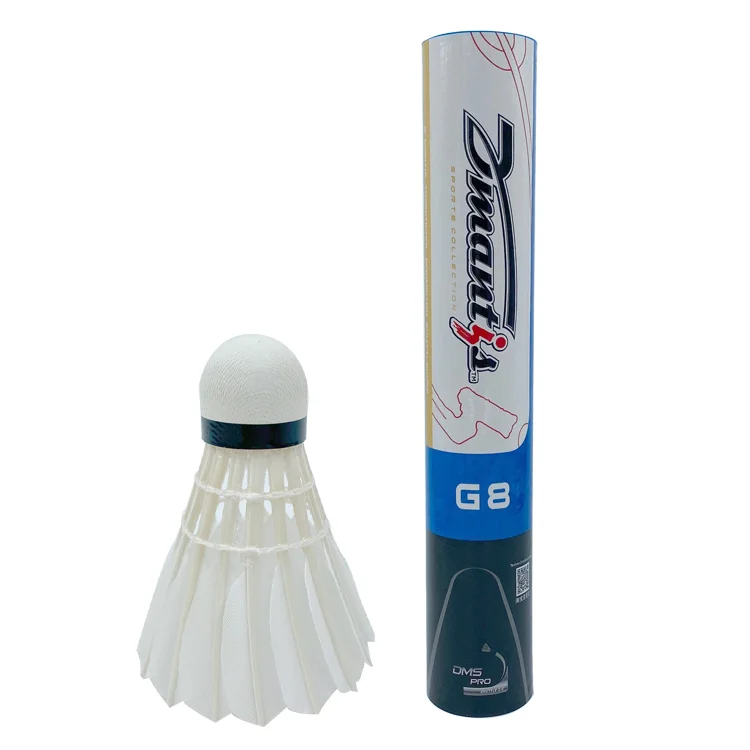 Korea Poplar Shuttlecock Goose Feather Badminton Shuttlecock with OEM Brand G8 Dmantis Shuttlecock